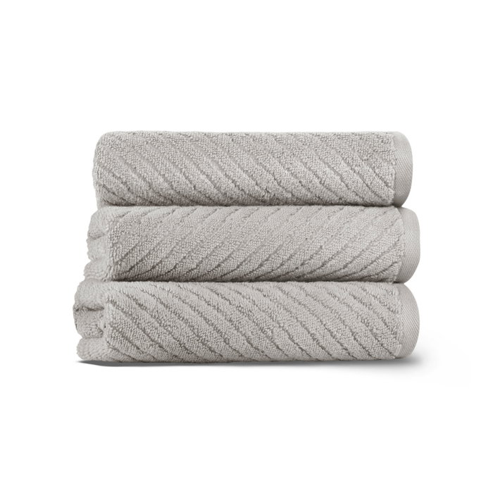 Mijölnir Chevron Gris Claro Toalla de Baño 100% Algodón 33 x 33 cm